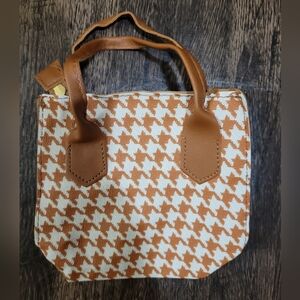 Houndstooth Print Small Mini Bag